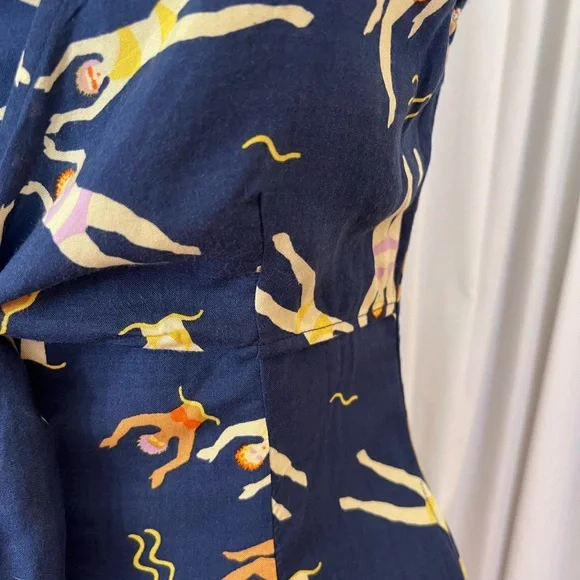 ModCloth navy  Swimmer Print Dress - Picture 2 of 7